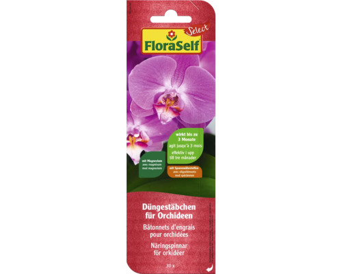 FloraSelf Düngestäbchen für Orchideen, 30 Stück